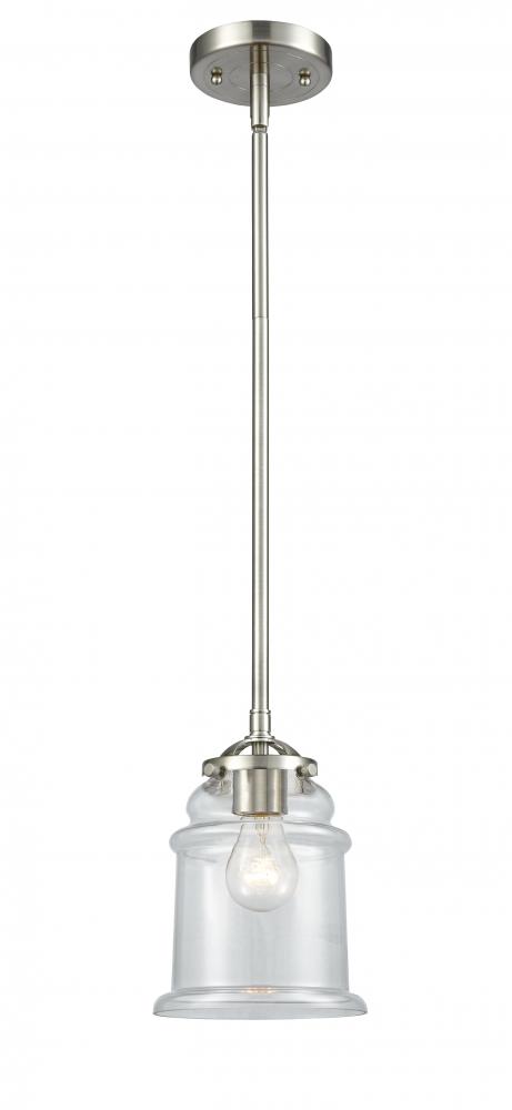 Canton - 1 Light - 6 inch - Brushed Satin Nickel - Cord hung - Mini Pendant