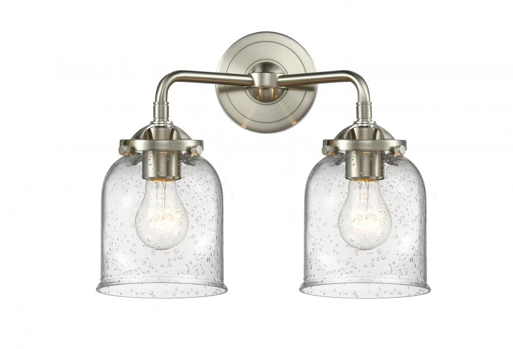 Bell - 2 Light - 13 inch - Brushed Satin Nickel - Bath Vanity Light