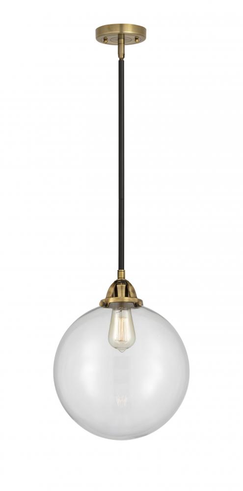 Beacon - 1 Light - 12 inch - Black Antique Brass - Cord hung - Mini Pendant