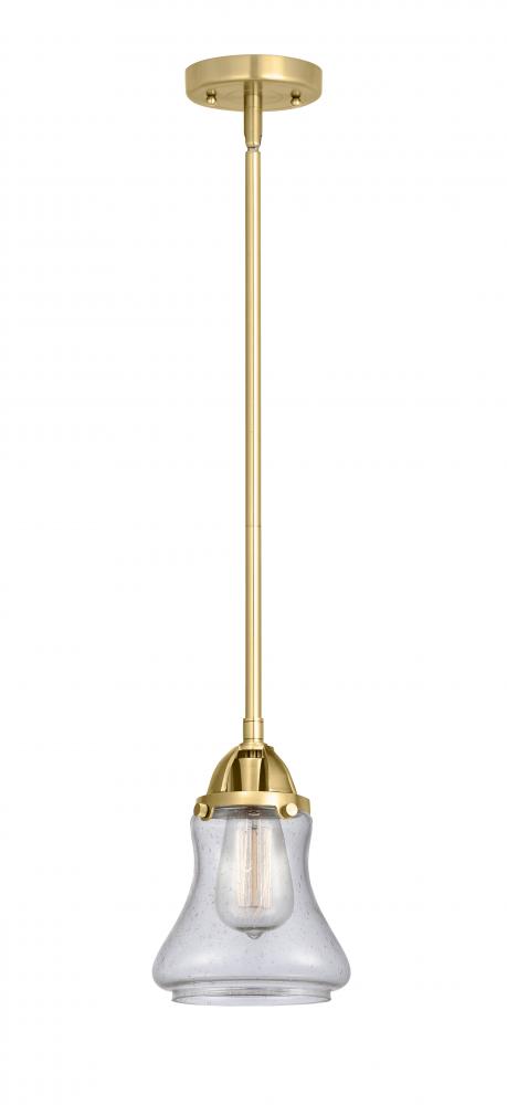 Bellmont - 1 Light - 6 inch - Satin Gold - Cord hung - Mini Pendant