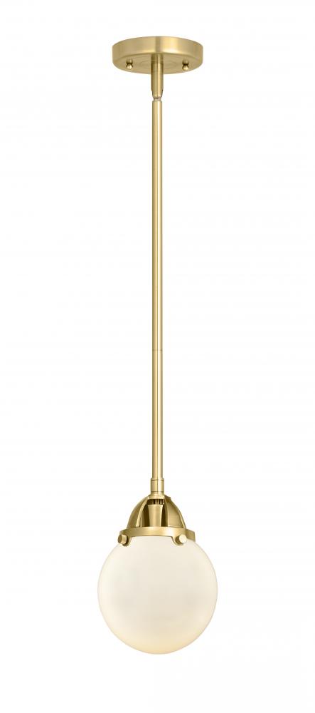 Beacon - 1 Light - 6 inch - Satin Gold - Cord hung - Mini Pendant