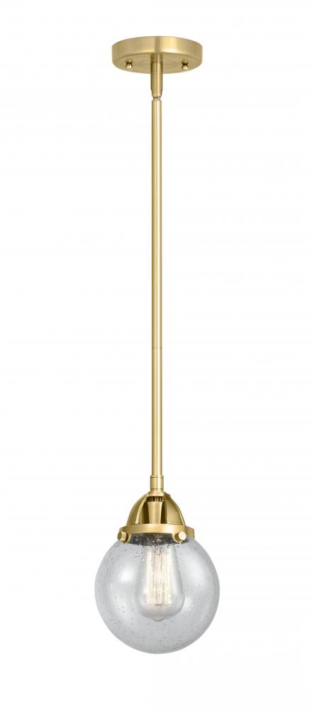 Beacon - 1 Light - 6 inch - Satin Gold - Cord hung - Mini Pendant