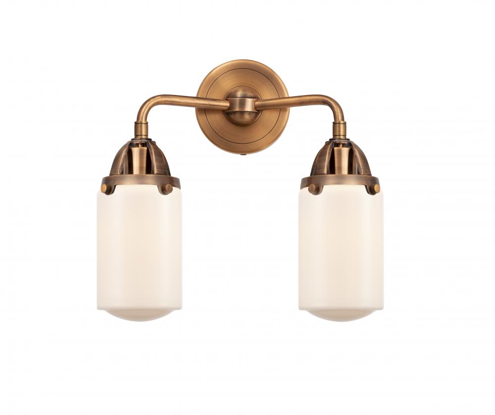 Dover - 2 Light - 13 inch - Satin Gold - Bath Vanity Light