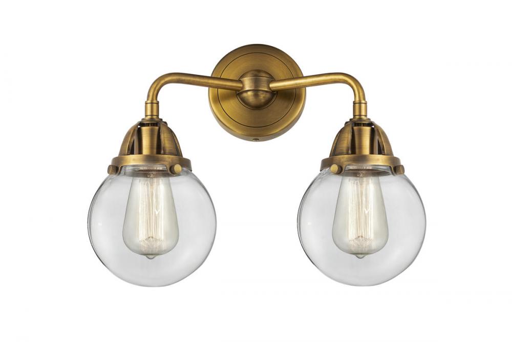 Beacon - 2 Light - 14 inch - Brushed Brass - Bath Vanity Light