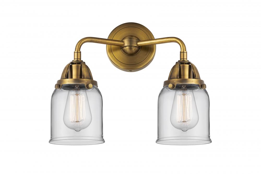 Bell - 2 Light - 13 inch - Brushed Brass - Bath Vanity Light