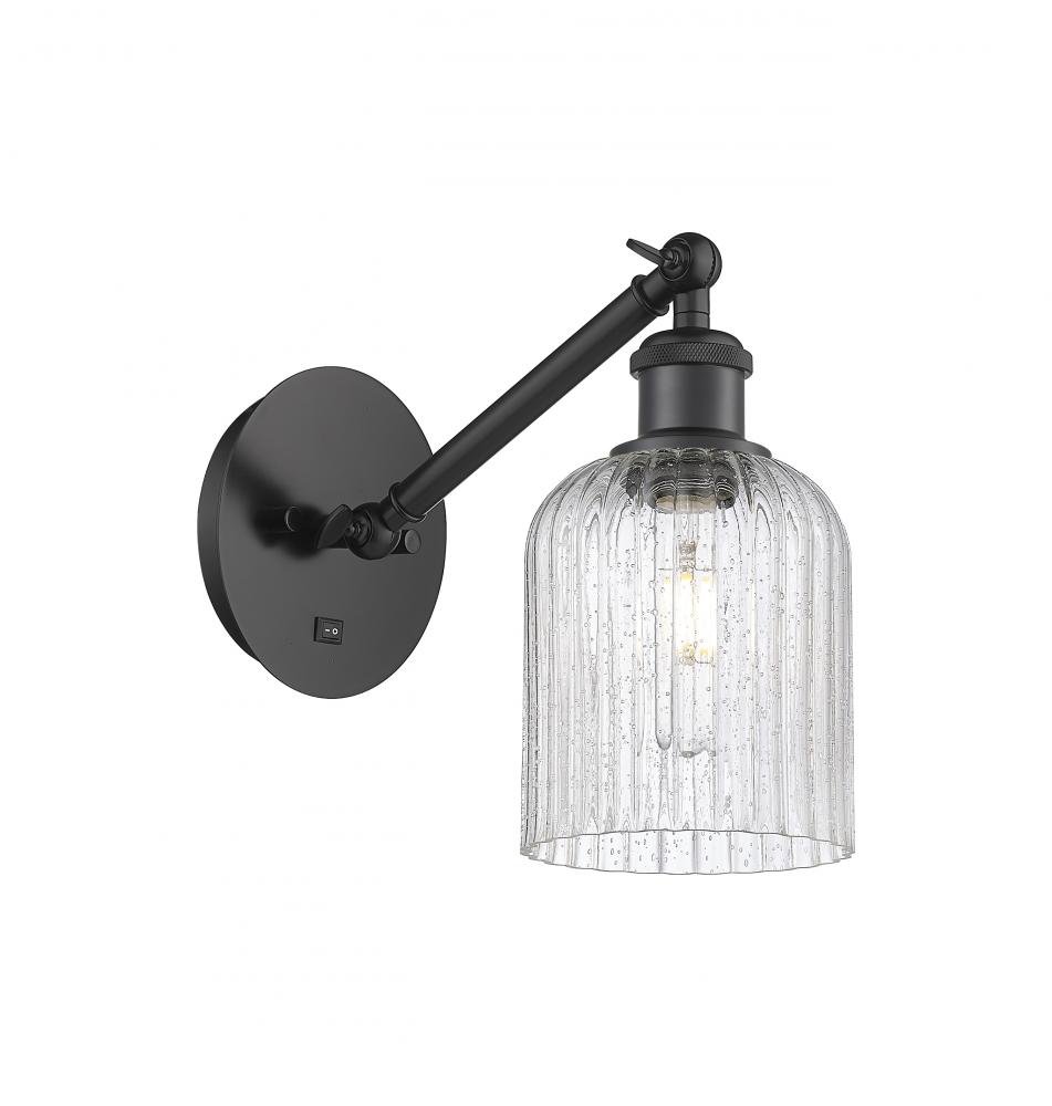 Bridal Veil - 1 Light - 5 inch - Matte Black - Sconce