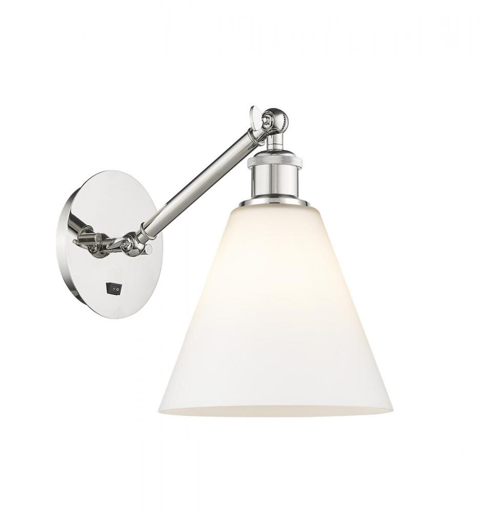 Berkshire - 1 Light - 8 inch - Polished Nickel - Sconce