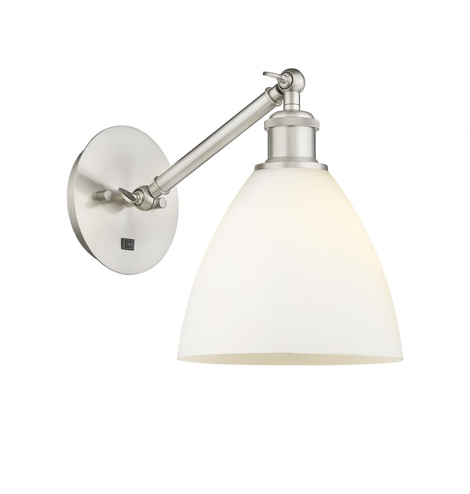 Bristol - 1 Light - 8 inch - Brushed Satin Nickel - Sconce