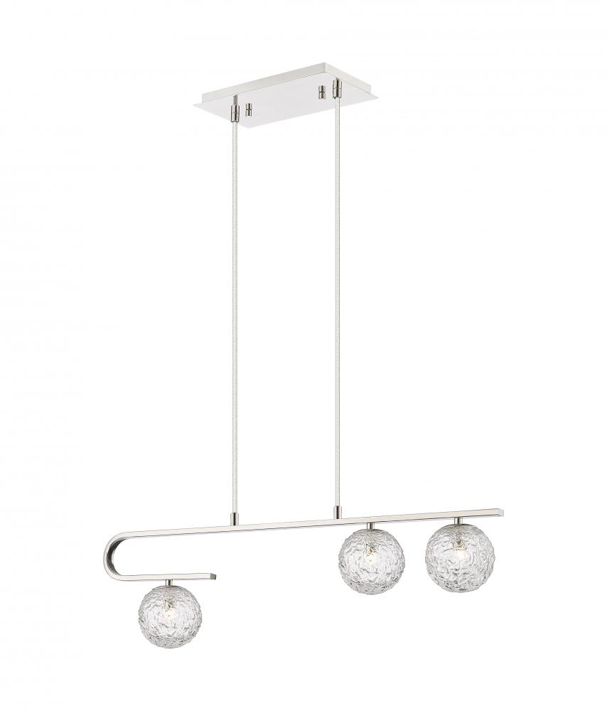 Barrington - 3 Light - 32 inch - Polished Nickel - Cord hung - Island Light