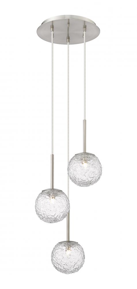 Barrington - 3 Light - 12 inch - Brushed Satin Nickel - Cord hung - Mini Pendant