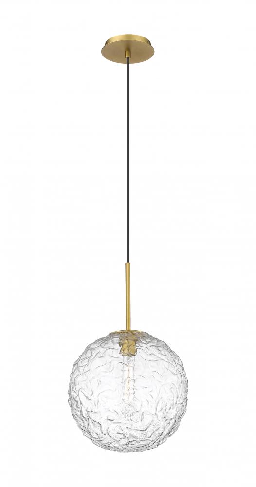 Barrington - 1 Light - 12 inch - Brushed Brass - Cord hung - Mini Pendant