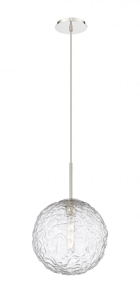 Barrington - 1 Light - 12 inch - Polished Nickel - Cord hung - Mini Pendant