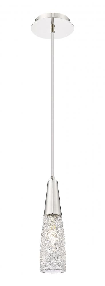 Amherst Brook - 1 Light - 3 inch - Polished Nickel - Cord Hung - Mini Pendant