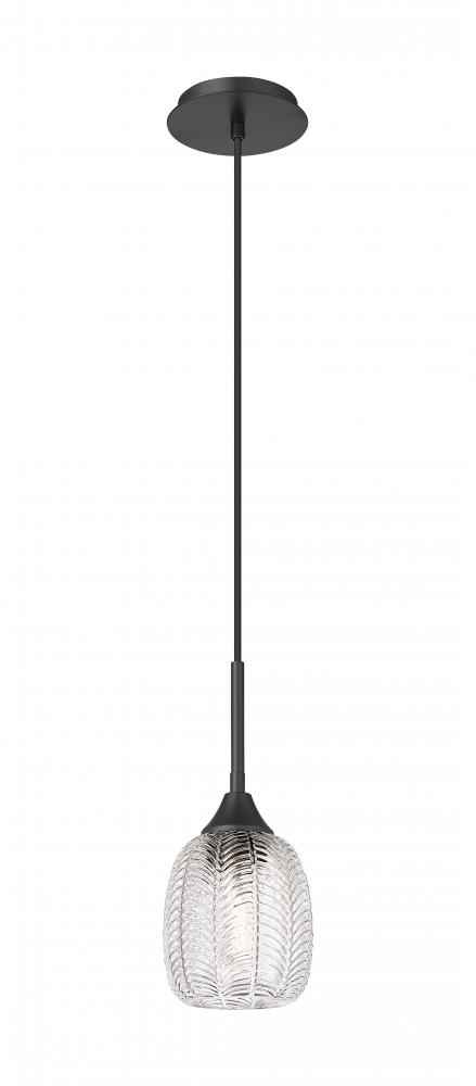 Berkshire - 1 Light - 6 inch - Matte Black - Cord Hung - Pendant