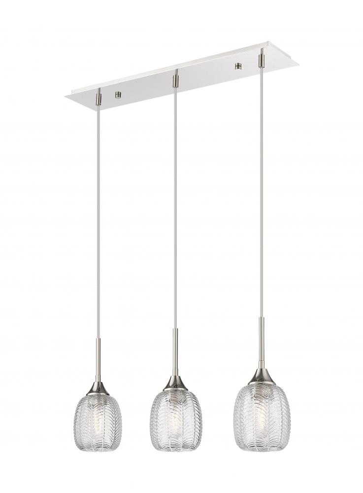 Berkshire - 3 Light - 27 inch - Polished Nickel - Cord Hung - Island Light