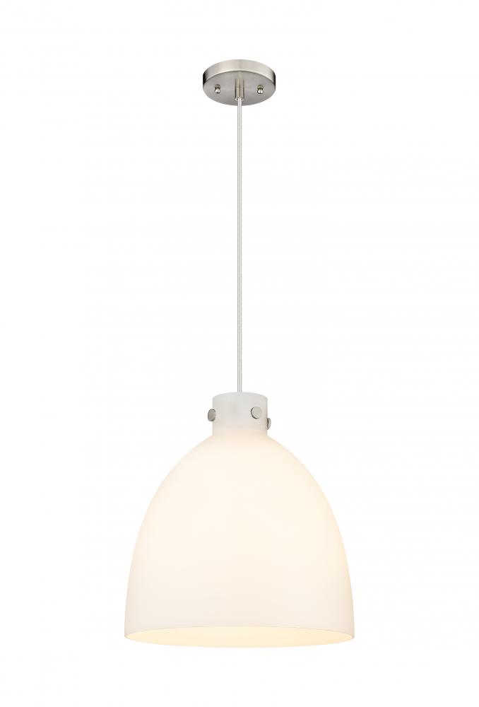 Newton Bell - 1 Light - 16 inch - Satin Nickel - Cord hung - Pendant