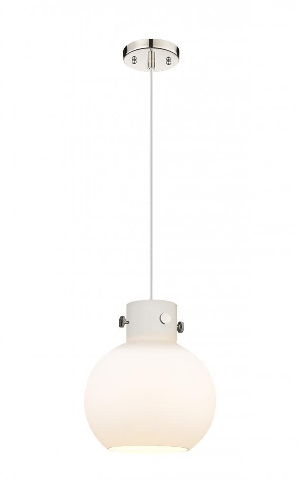 Newton Sphere - 1 Light - 10 inch - Polished Nickel - Cord hung - Mini Pendant