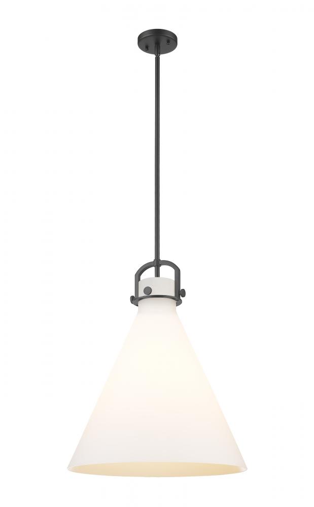 Newton Cone - 1 Light - 18 inch - Matte Black - Pendant