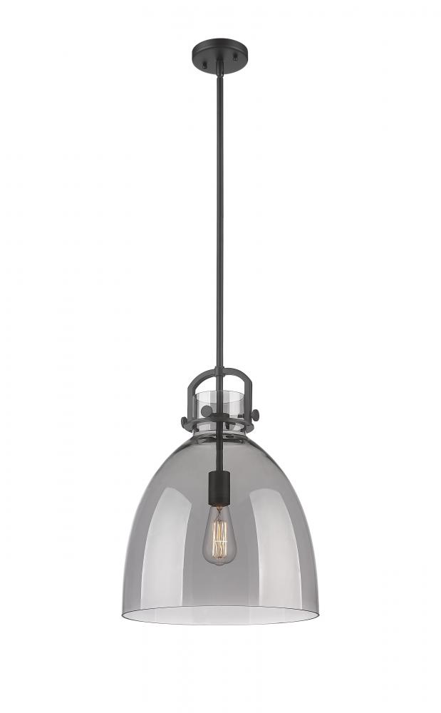 Newton Bell - 1 Light - 14 inch - Matte Black - Pendant