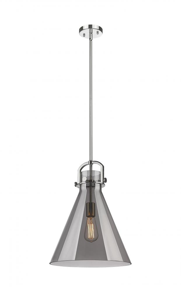 Newton Cone - 1 Light - 14 inch - Polished Nickel - Pendant