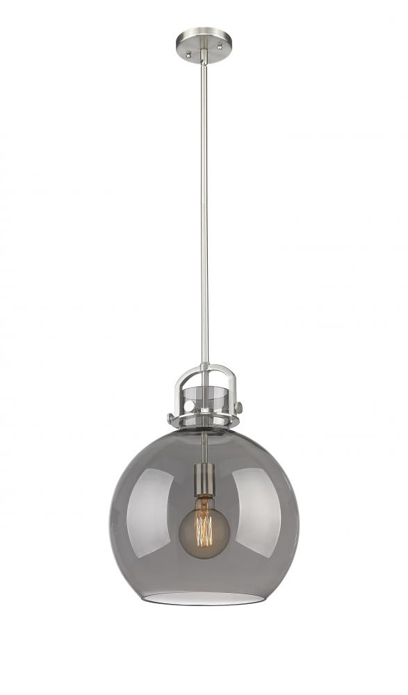 Newton Sphere - 1 Light - 14 inch - Satin Nickel - Pendant