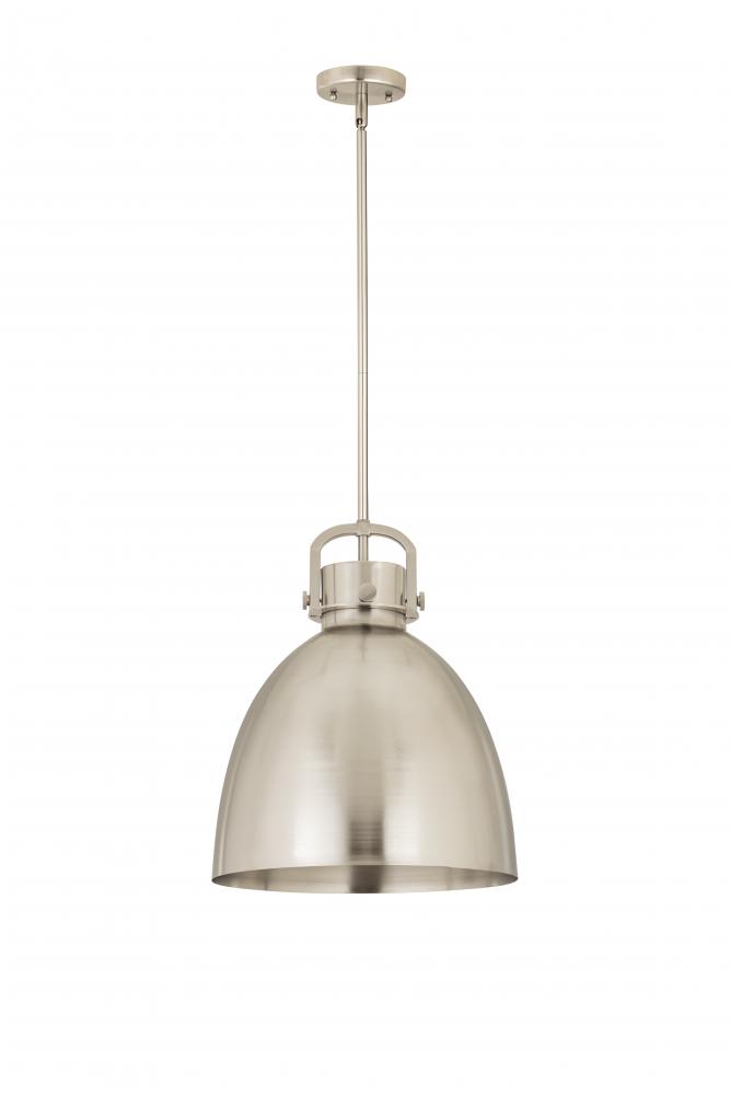 Newton Sphere - 1 Light - 14 inch - Satin Nickel - Pendant