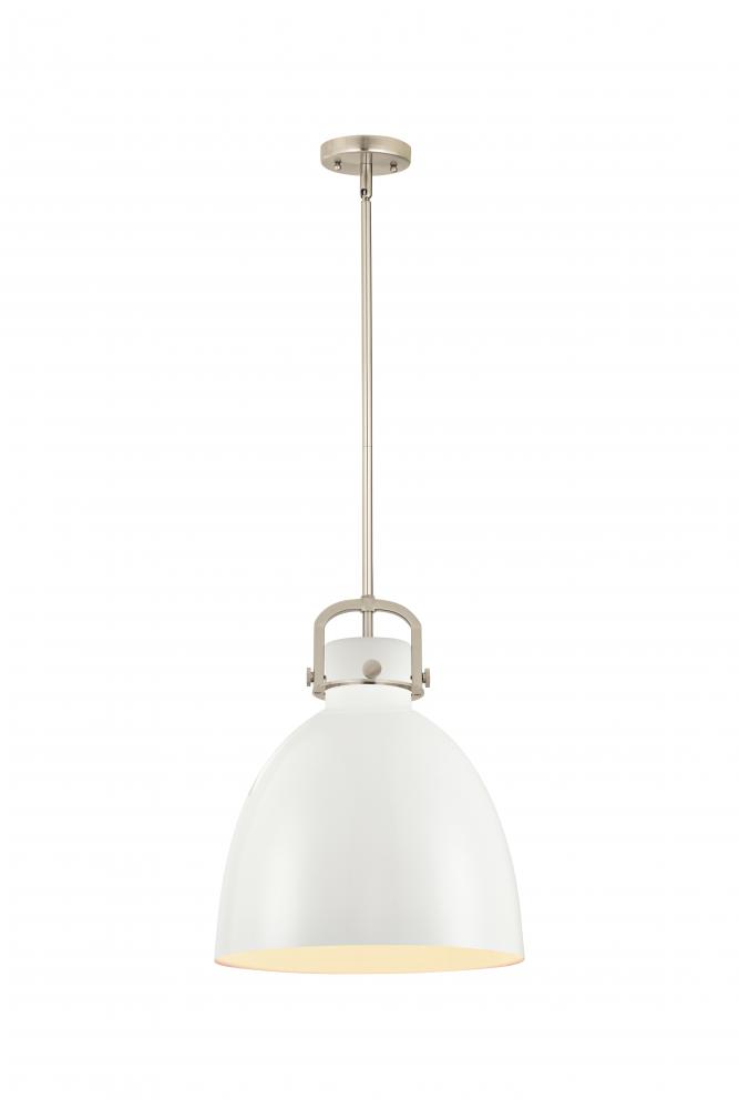 Newton Sphere - 1 Light - 14 inch - Satin Nickel - Pendant