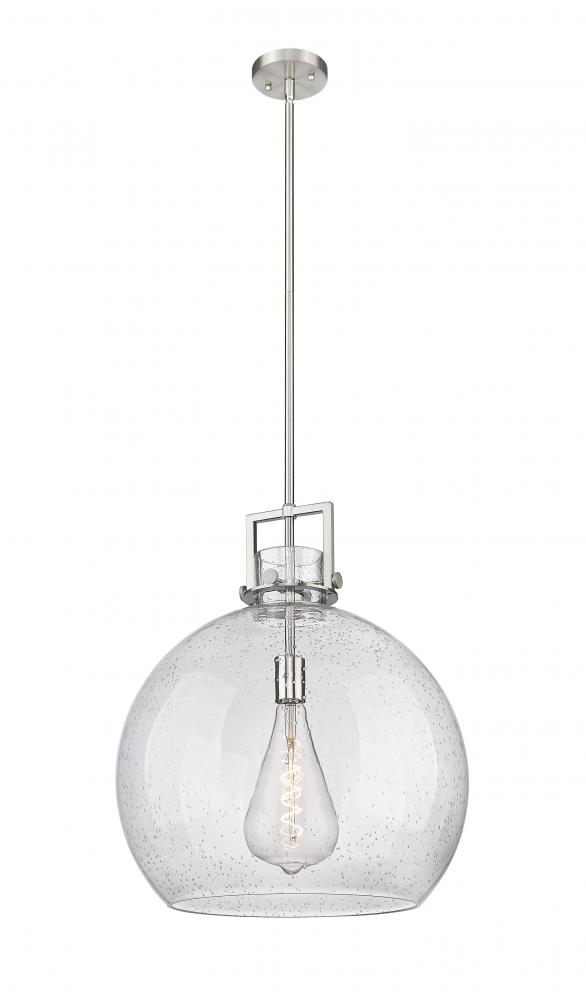 Newton Sphere - 1 Light - 18 inch - Satin Nickel - Pendant