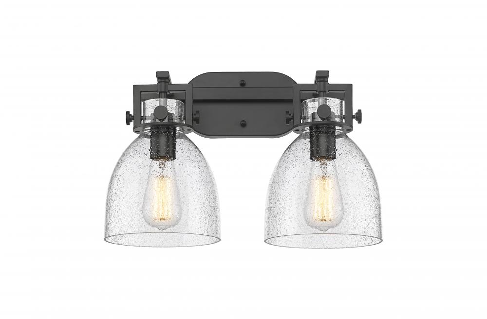 Newton Bell - 2 Light - 17 inch - Matte Black - Bath Vanity Light