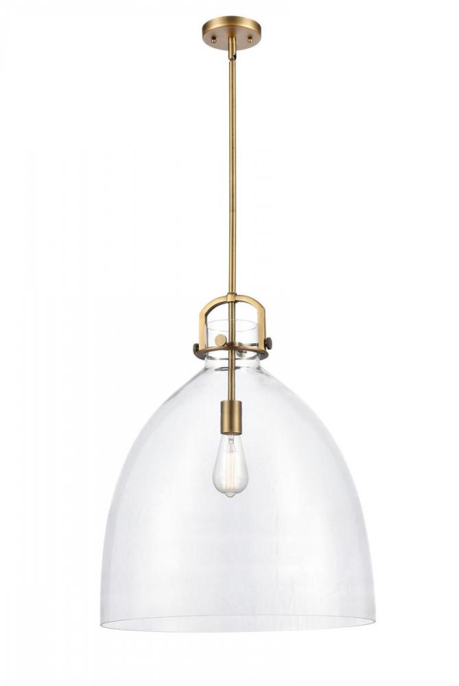 Newton Bell - 1 Light - 18 inch - Polished Nickel - Cord hung - Pendant