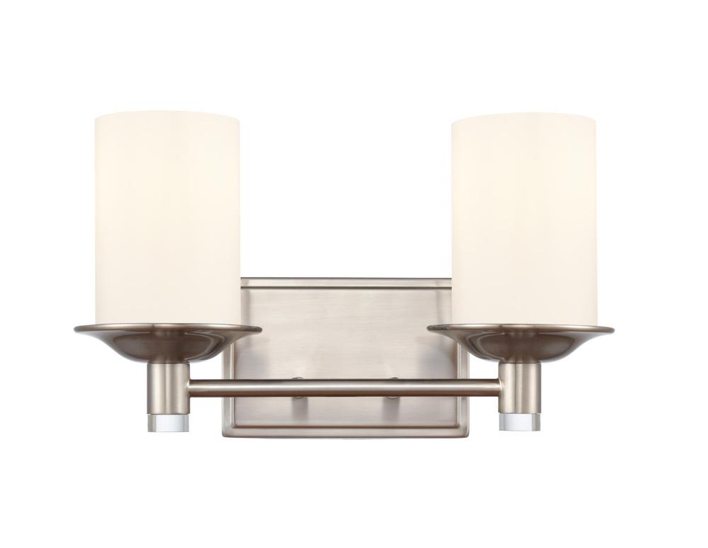 Manhattan - 2 Light - 15 inch - Satin Nickel - Bath Vanity Light