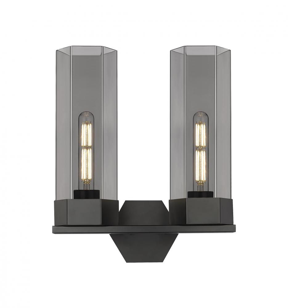 Claverack - 2 Light - 13 inch - Matte Black - Bath Vanity Light