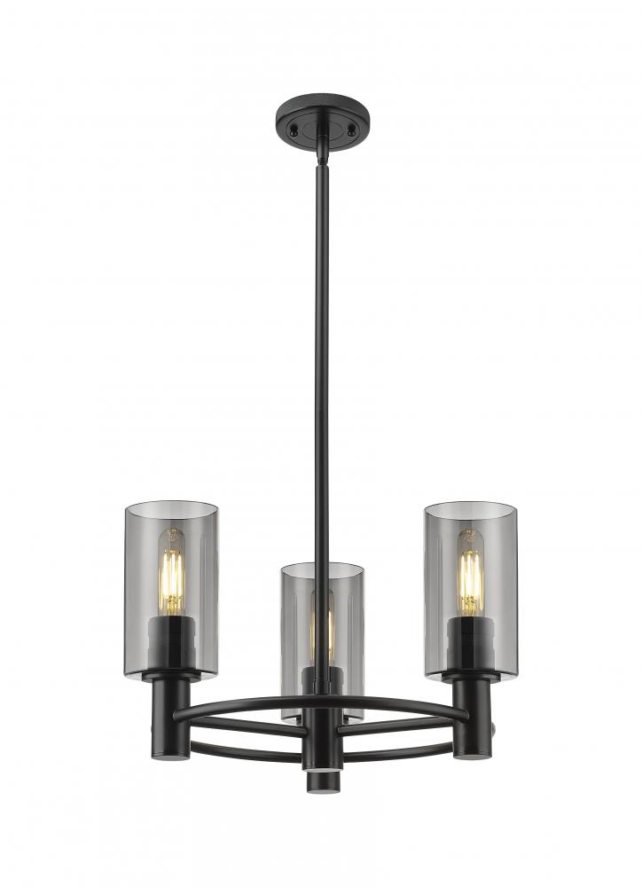 Crown Point - 3 Light - 18 inch - Matte Black - Pendant