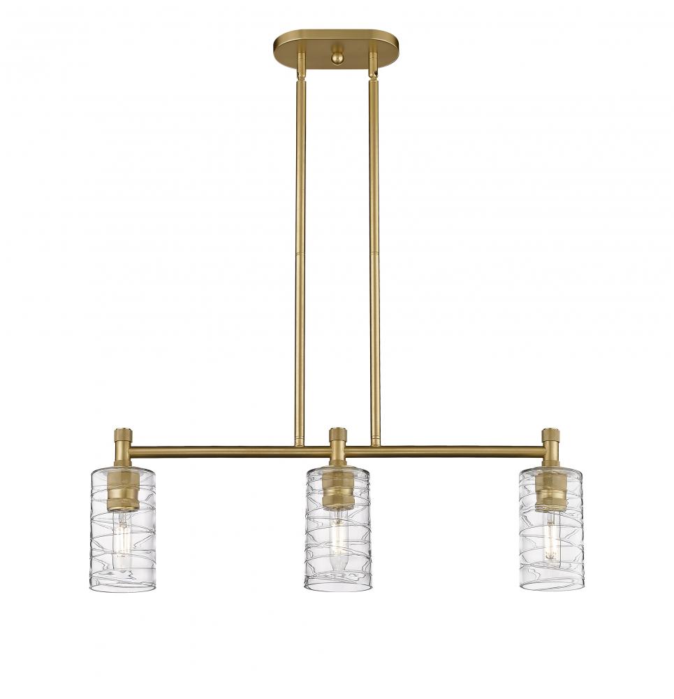 Crown Point - 3 Light - 31 inch - Brushed Brass - Island Light