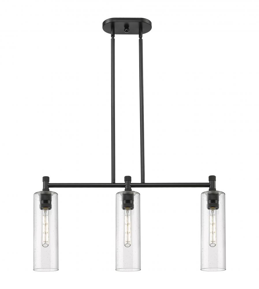 Crown Point - 3 Light - 31 inch - Matte Black - Island Light