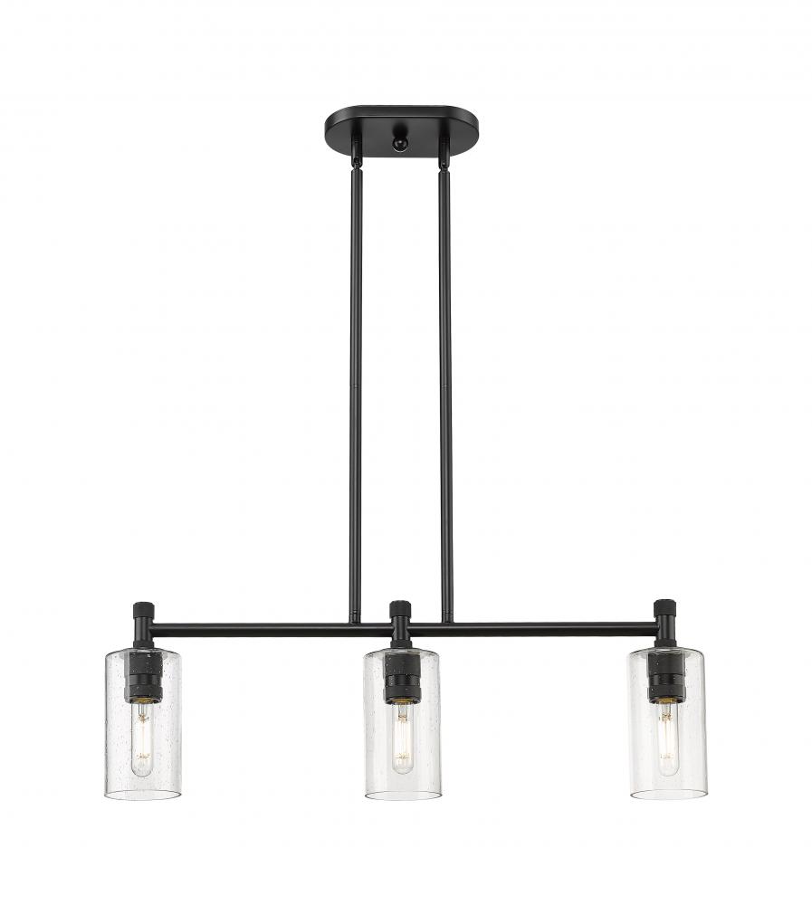 Crown Point - 3 Light - 31 inch - Matte Black - Island Light