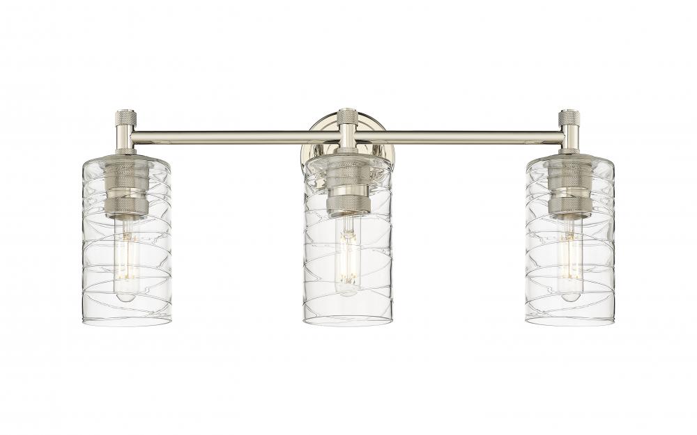 Crown Point - 3 Light - 24 inch - Polished Nickel - Bath Vanity Light