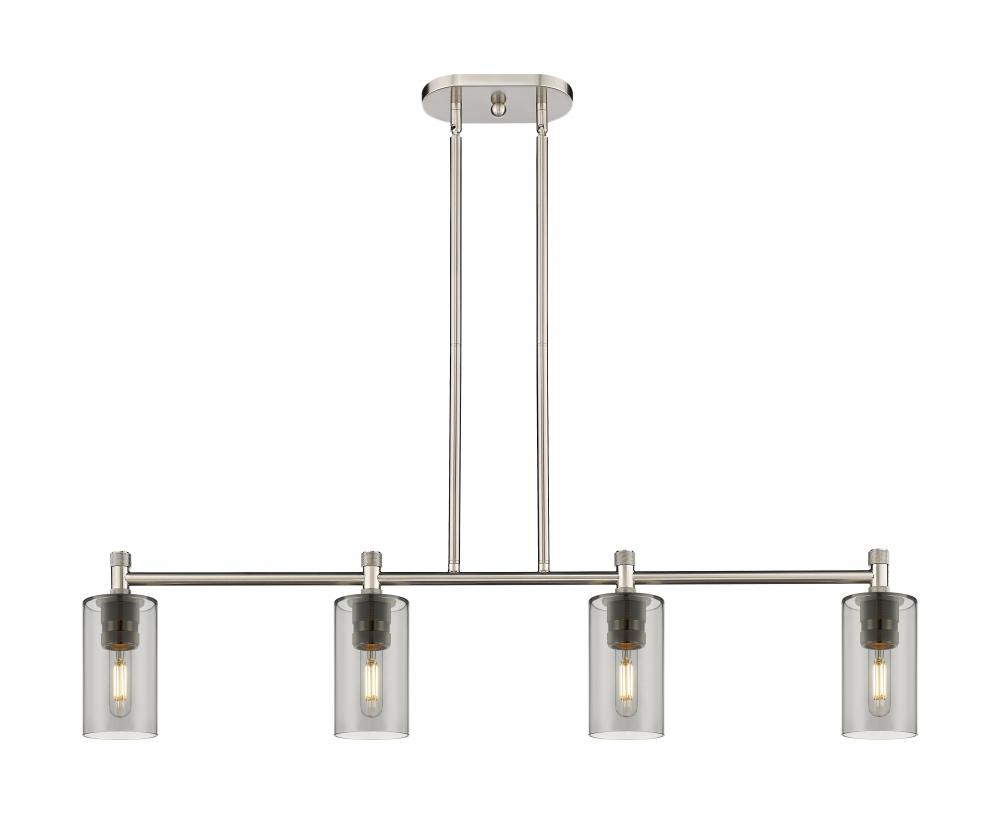 Crown Point - 4 Light - 44 inch - Satin Nickel - Island Light