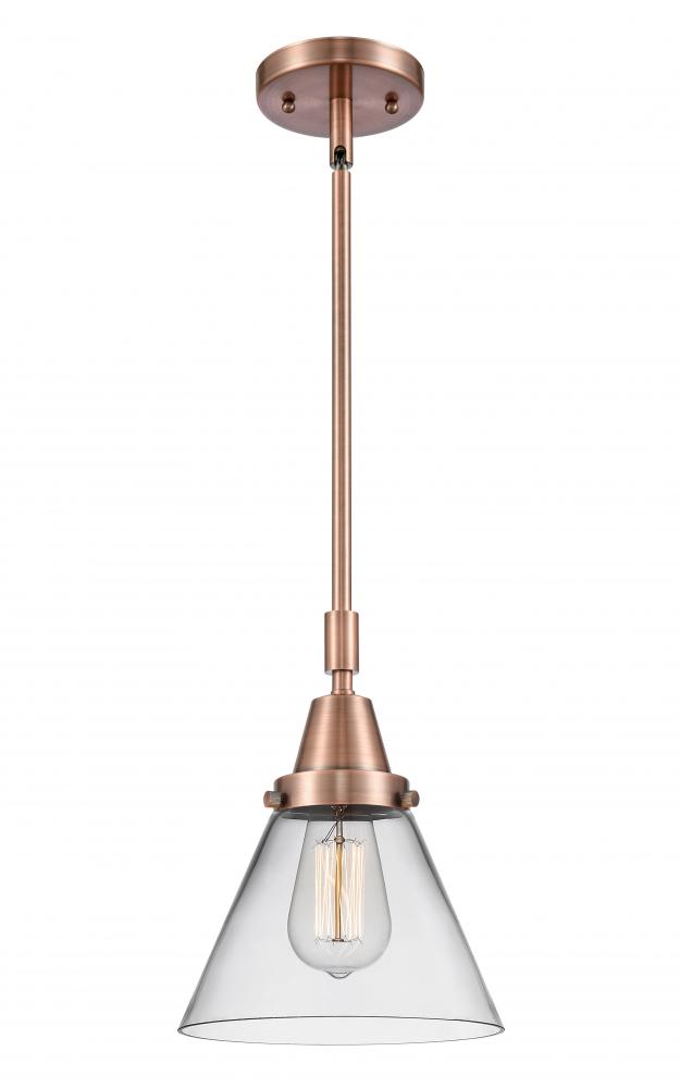 Cone - 1 Light - 8 inch - Antique Copper - Mini Pendant