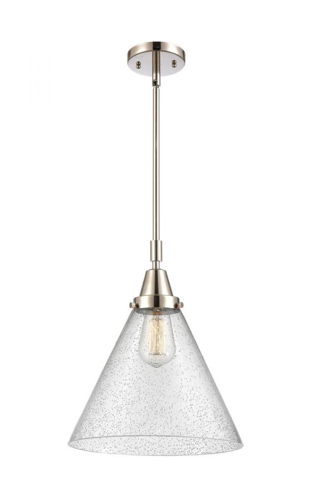 Cone - 1 Light - 12 inch - Polished Nickel - Mini Pendant