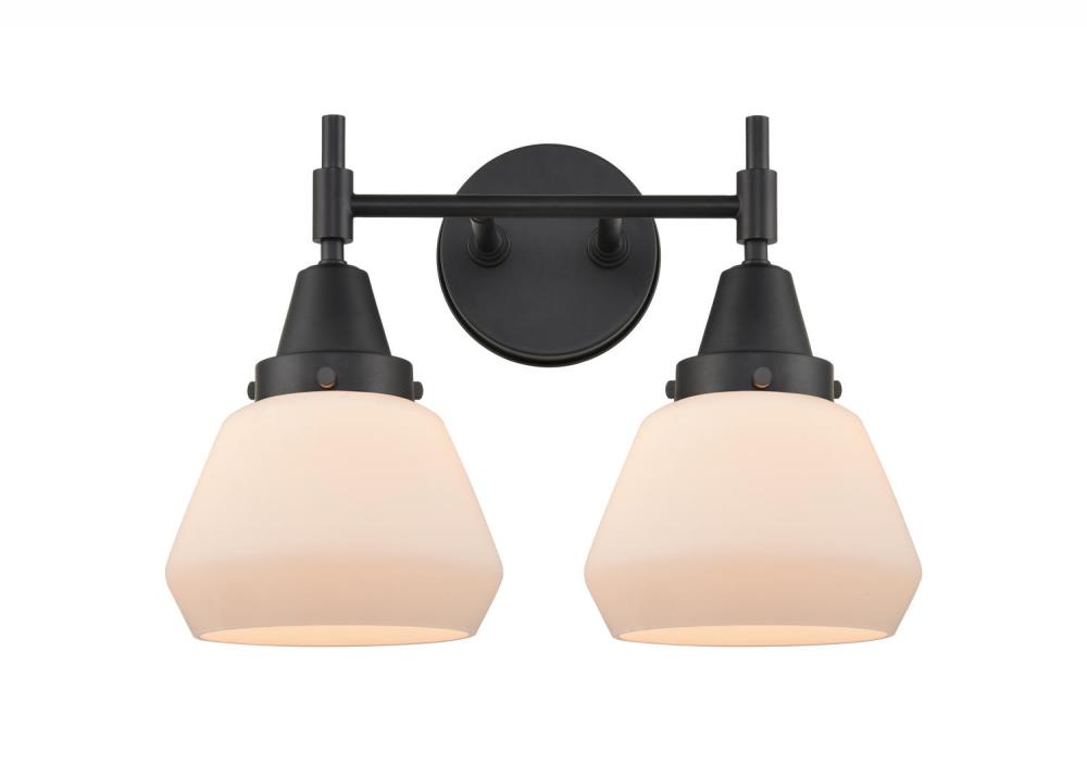 Fulton - 2 Light - 16 inch - Matte Black - Bath Vanity Light