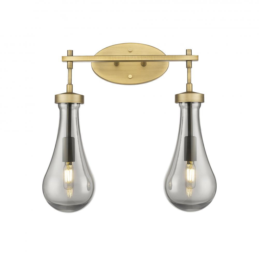 Owego - 2 Light - 17 inch - Brushed Brass - Bath Vanity Light