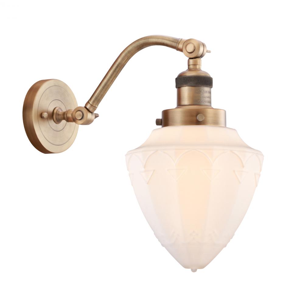 Bullet - 1 Light - 7 inch - Brushed Brass - Sconce