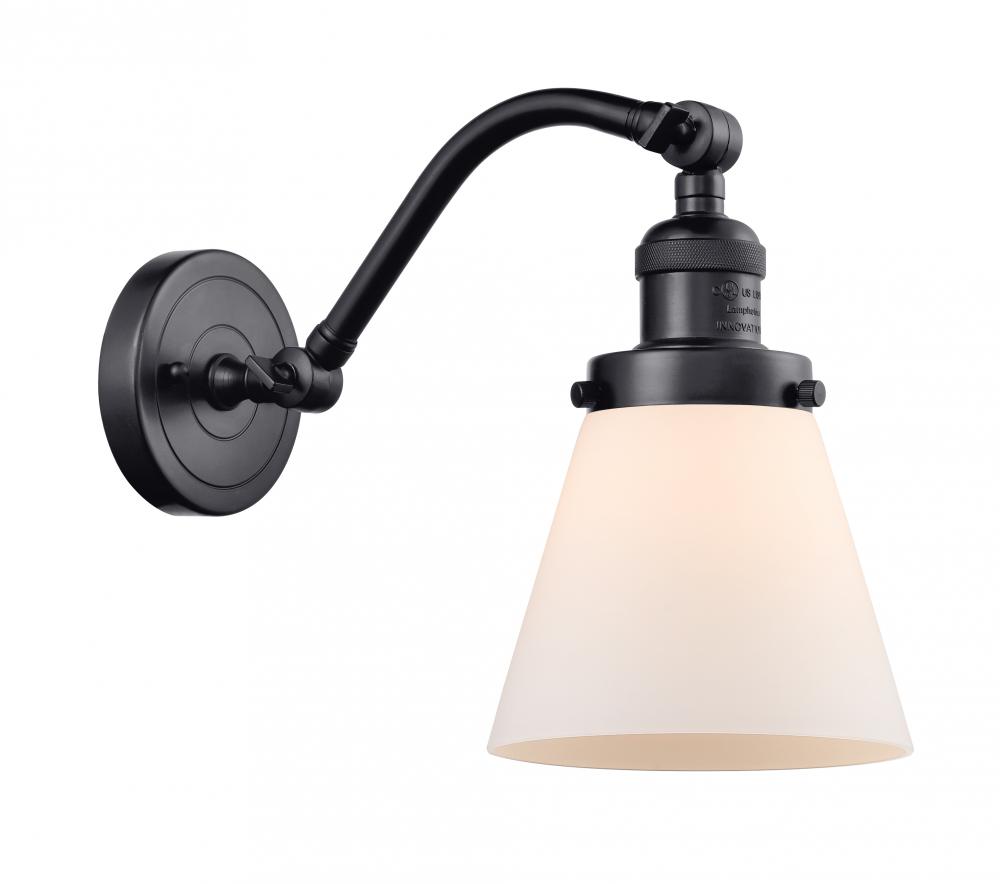 Cone - 1 Light - 7 inch - Matte Black - Sconce