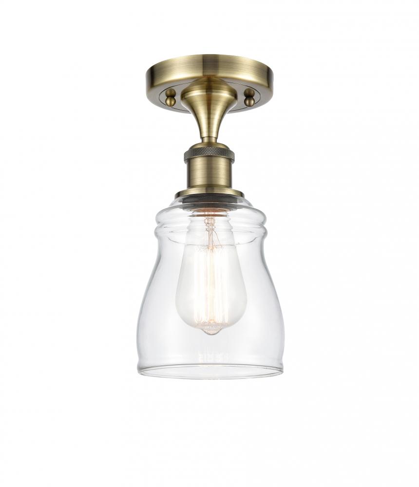 Ellery - 1 Light - 5 inch - Antique Brass - Semi-Flush Mount