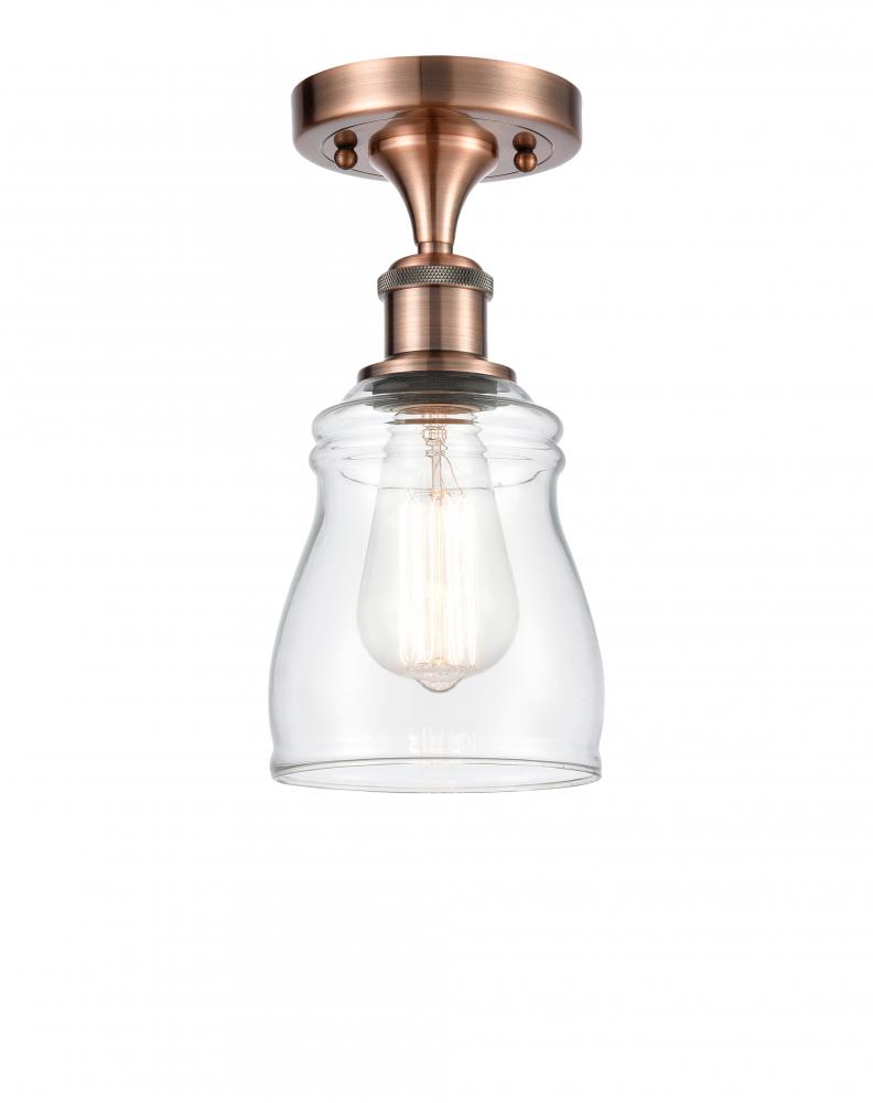 Ellery - 1 Light - 5 inch - Antique Copper - Semi-Flush Mount