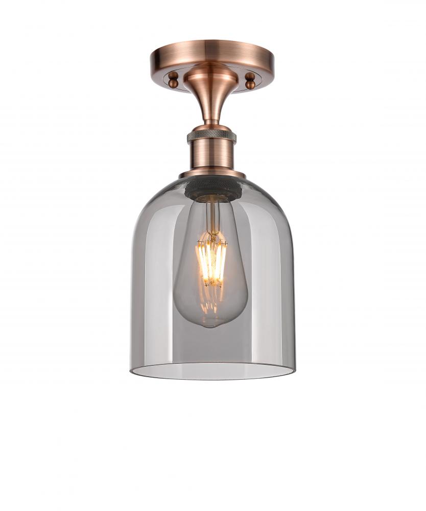 Bella - 1 Light - 6 inch - Antique Copper - Semi-Flush Mount