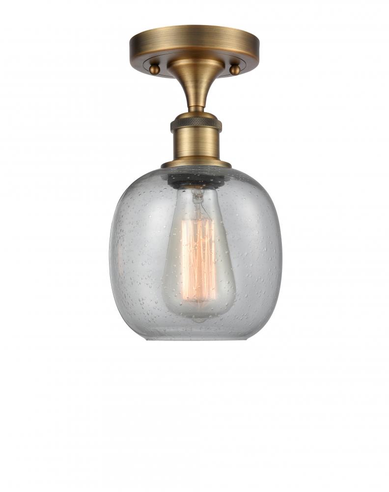 Belfast - 1 Light - 6 inch - Brushed Brass - Semi-Flush Mount