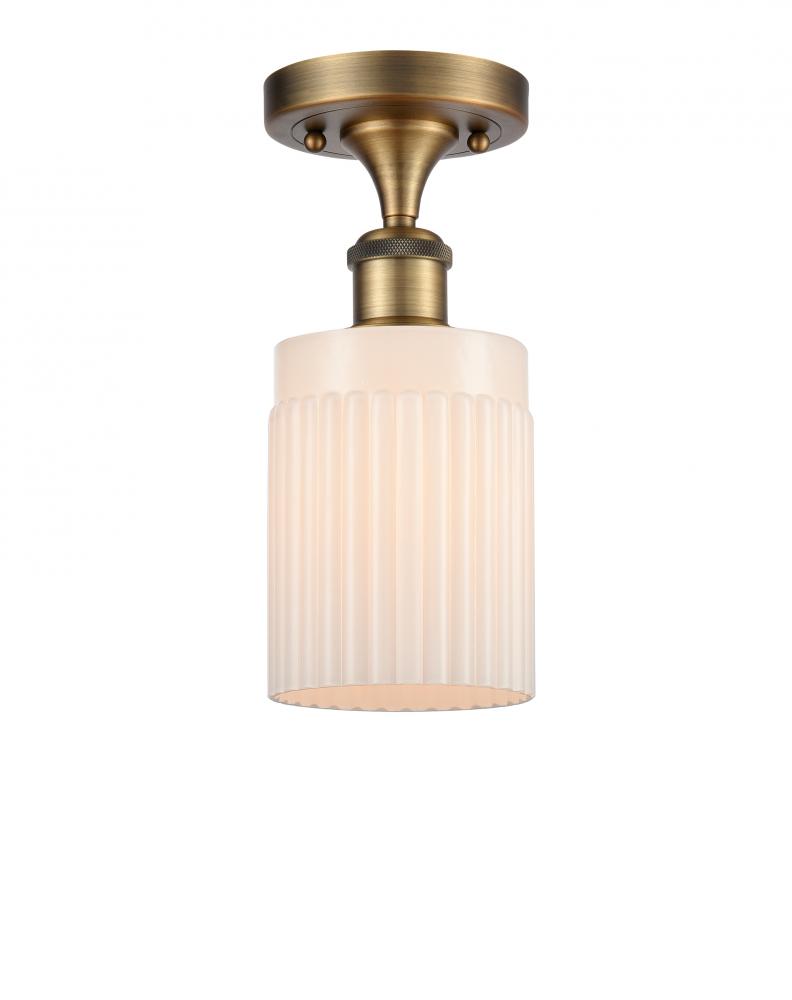 Hadley - 1 Light - 5 inch - Brushed Brass - Semi-Flush Mount