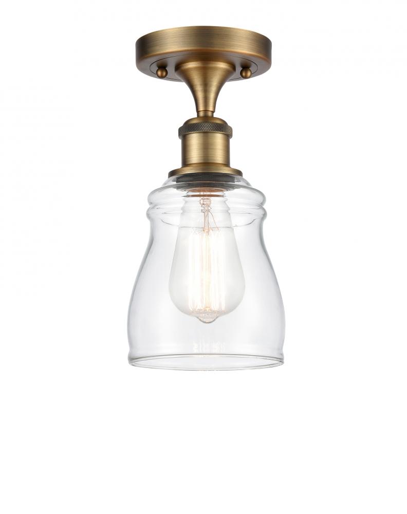 Ellery - 1 Light - 5 inch - Brushed Brass - Semi-Flush Mount